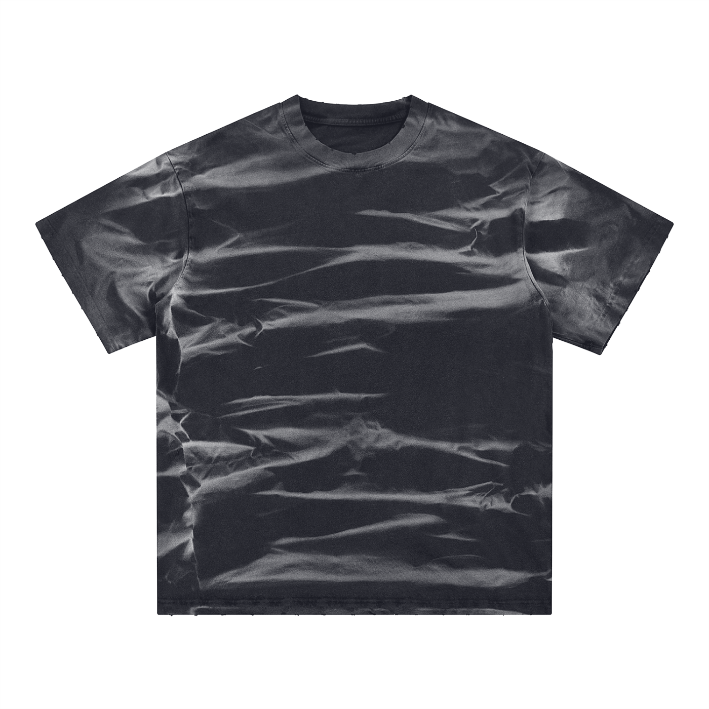 Irregular Stripe Frayed Monkey Washed T-Shirt
