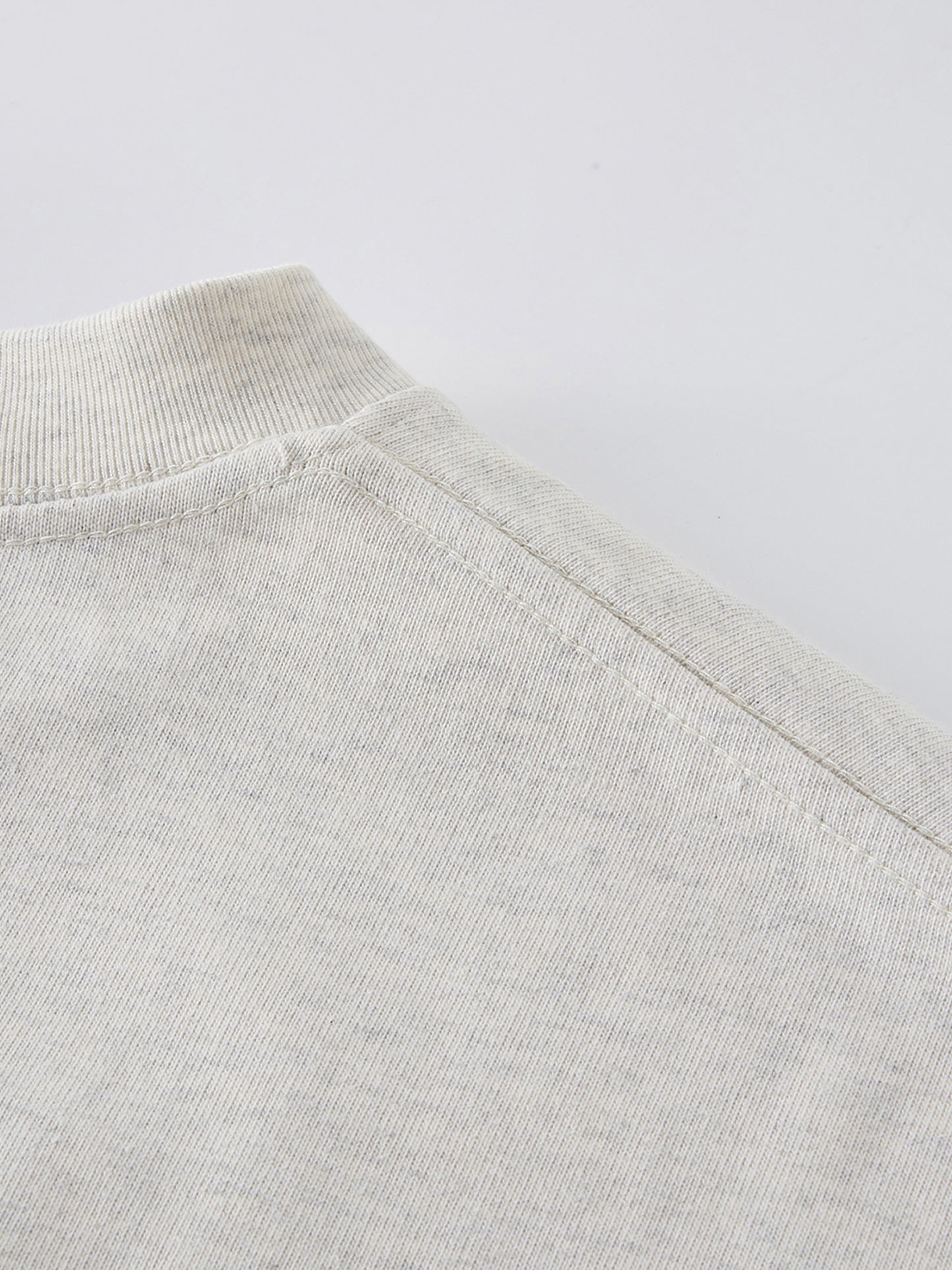 Streetwear Unisex 425G Heavyweight Solid Color Drop Shoulder Loose T-shirt