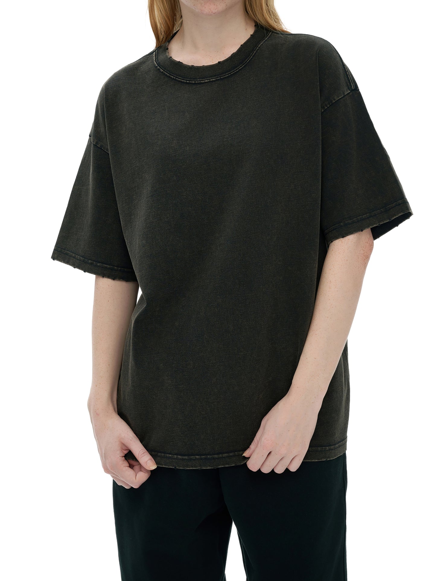 Edge Frayed Vintage Washed T-Shirt