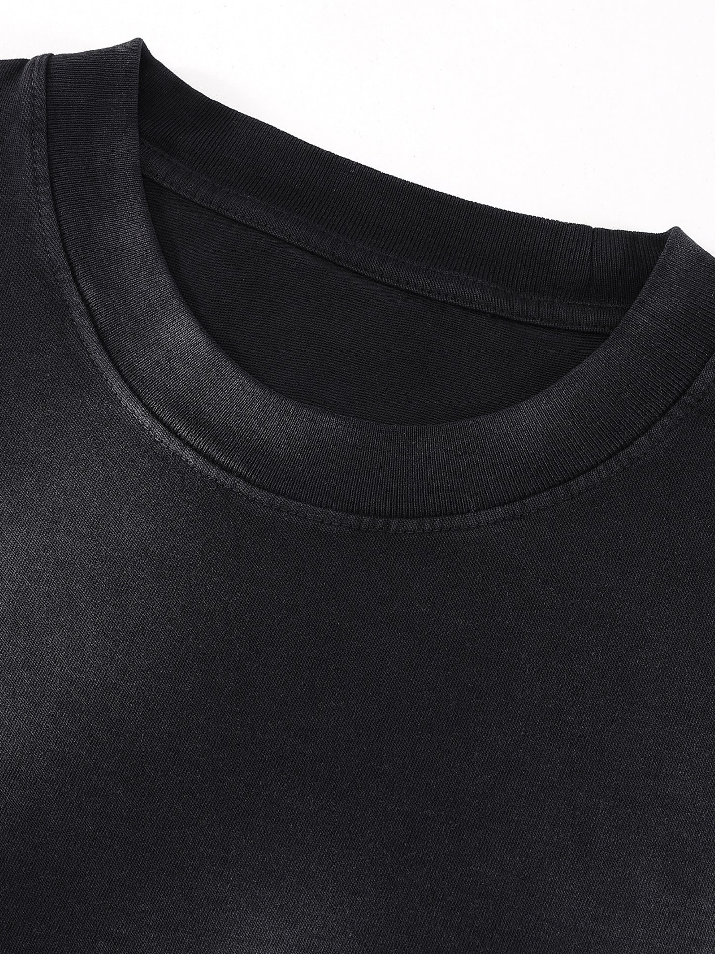 Monkey Washed Dotted Drop Shoulder T-Shirt