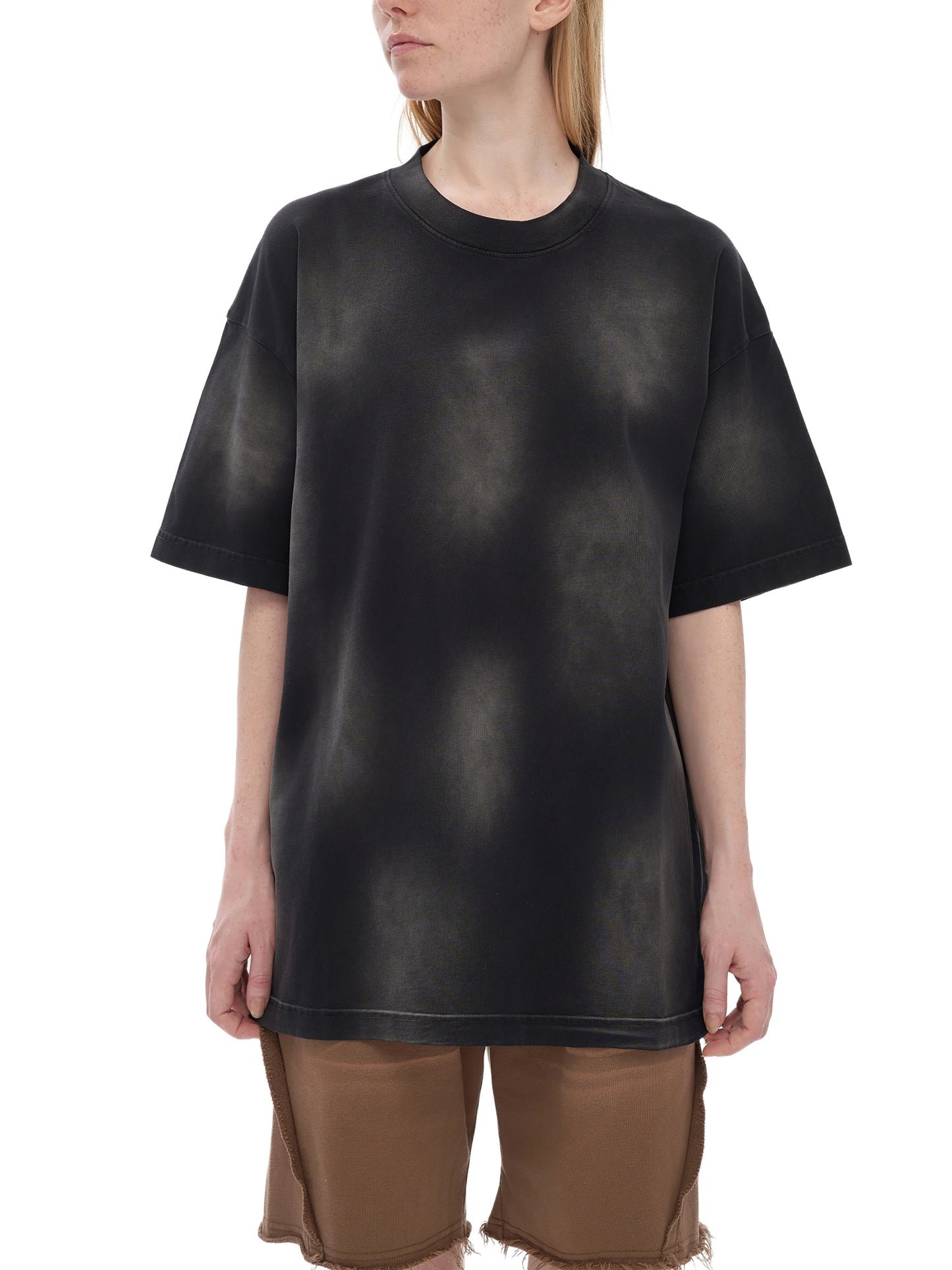 Monkey Washed Dotted Drop Shoulder T-Shirt