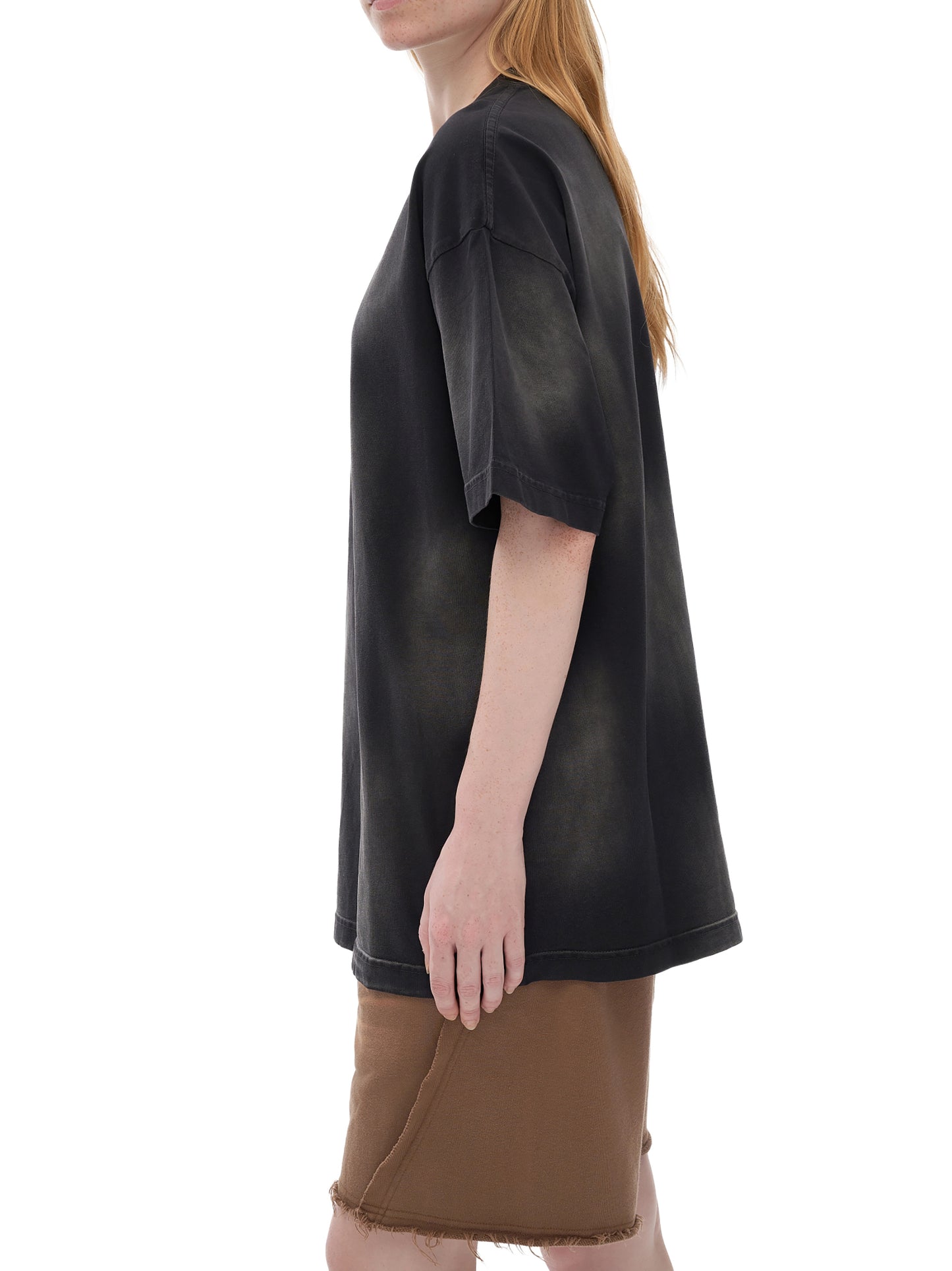 Monkey Washed Dotted Drop Shoulder T-Shirt