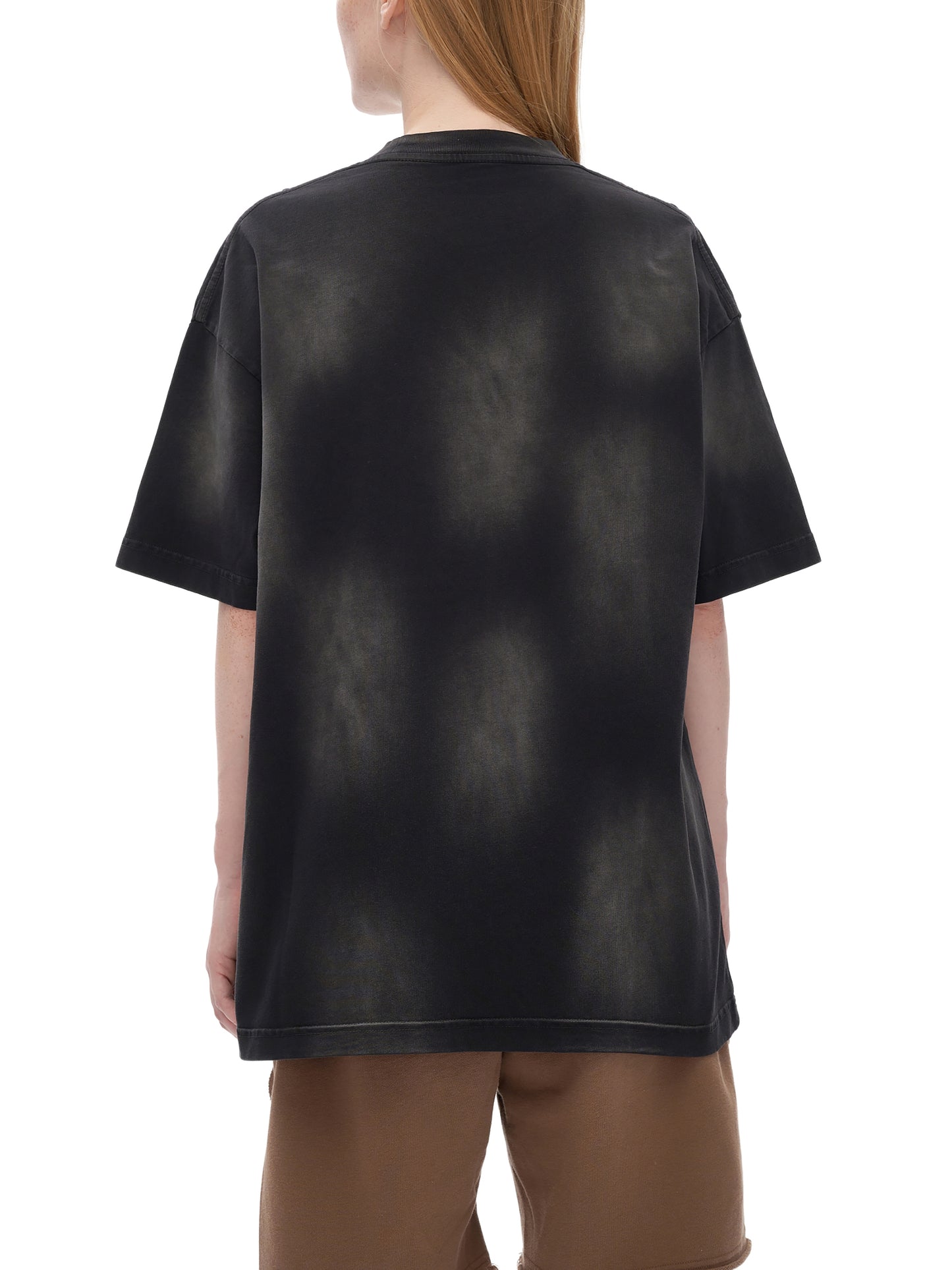 Monkey Washed Dotted Drop Shoulder T-Shirt