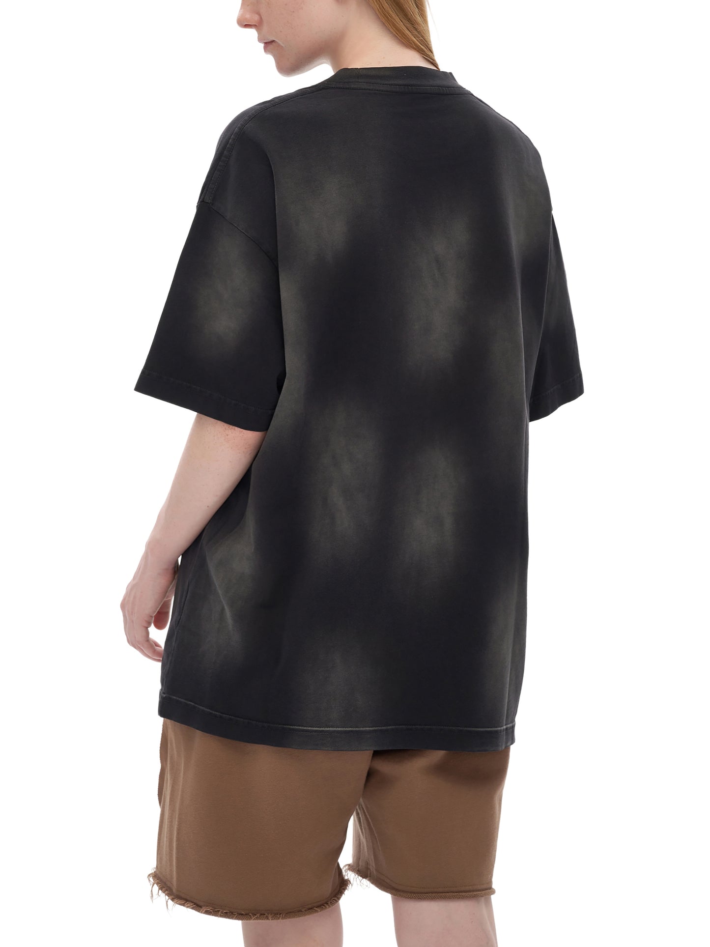 Monkey Washed Dotted Drop Shoulder T-Shirt