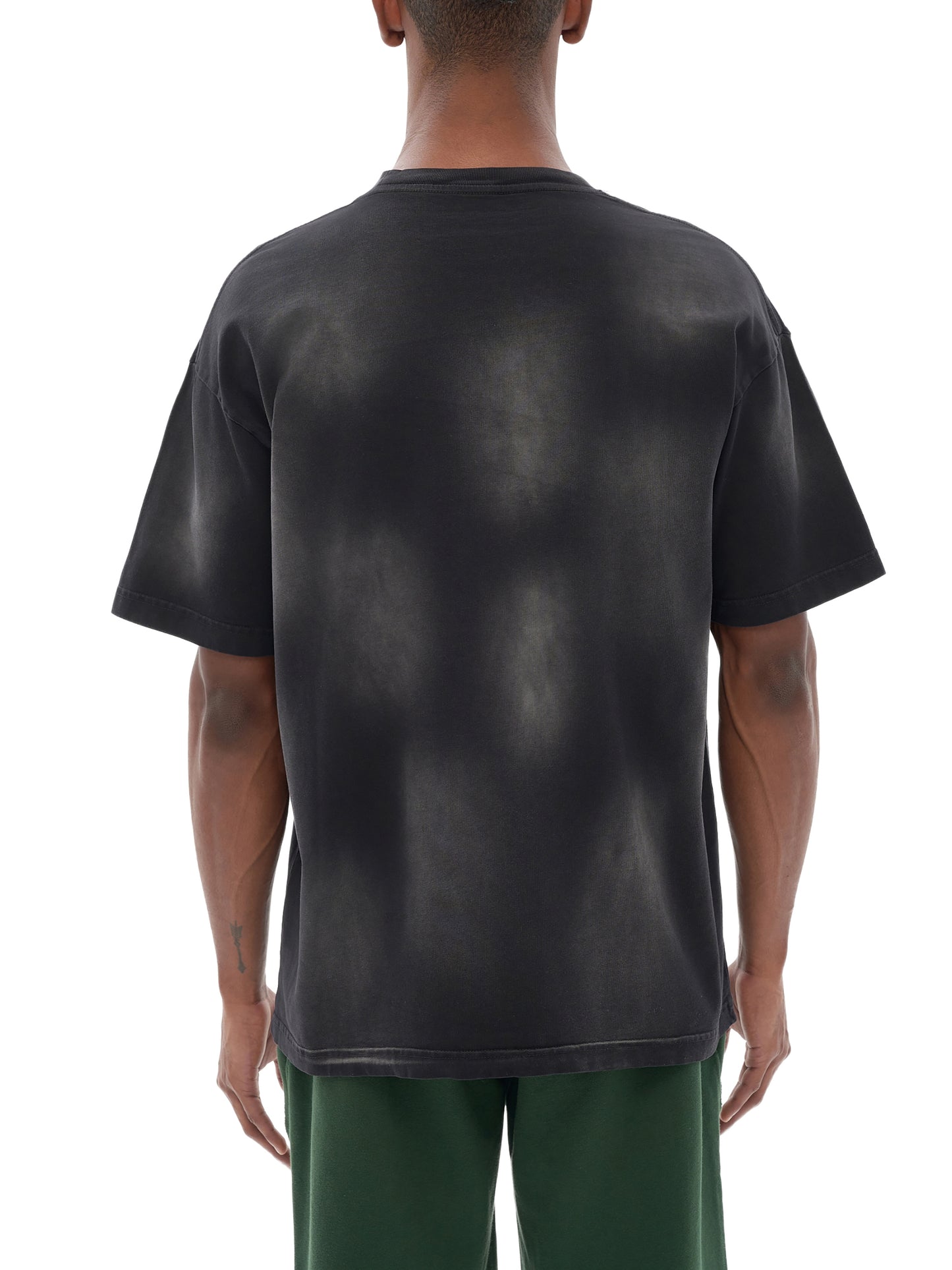 Monkey Washed Dotted Drop Shoulder T-Shirt