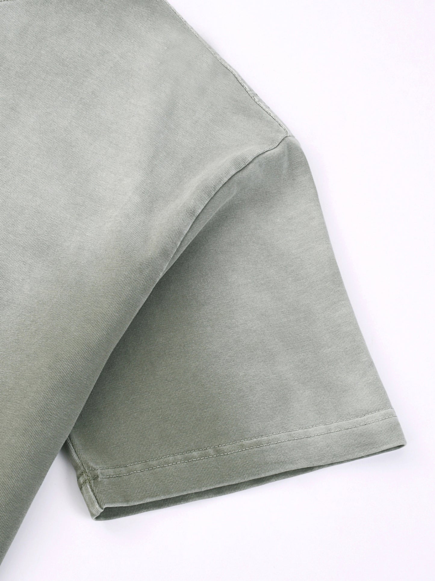 “I” Shaped Monkey Washed Drop Shoulder T-Shirt