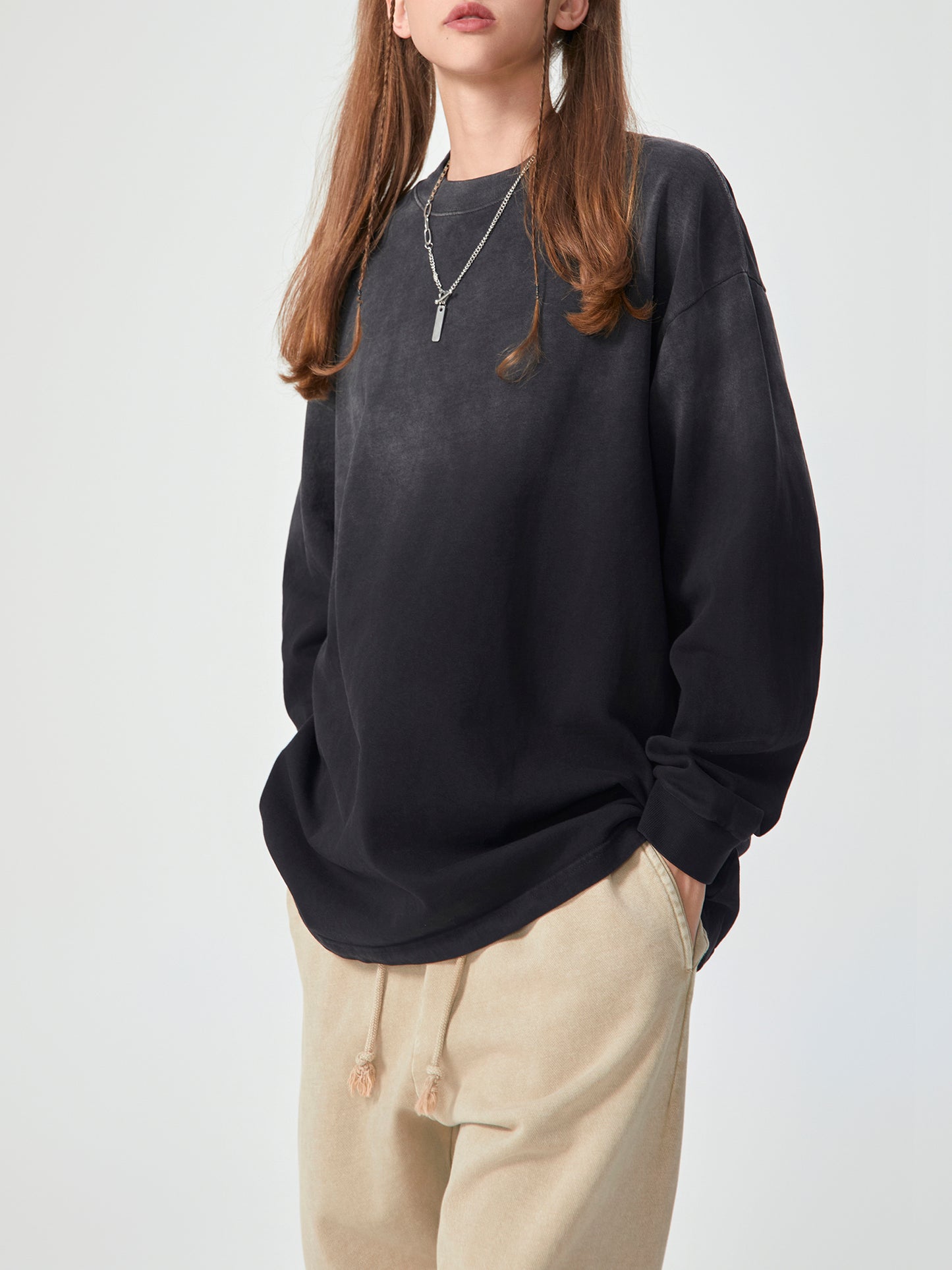 Gradient Vintage Washed Long Sleeve Tee