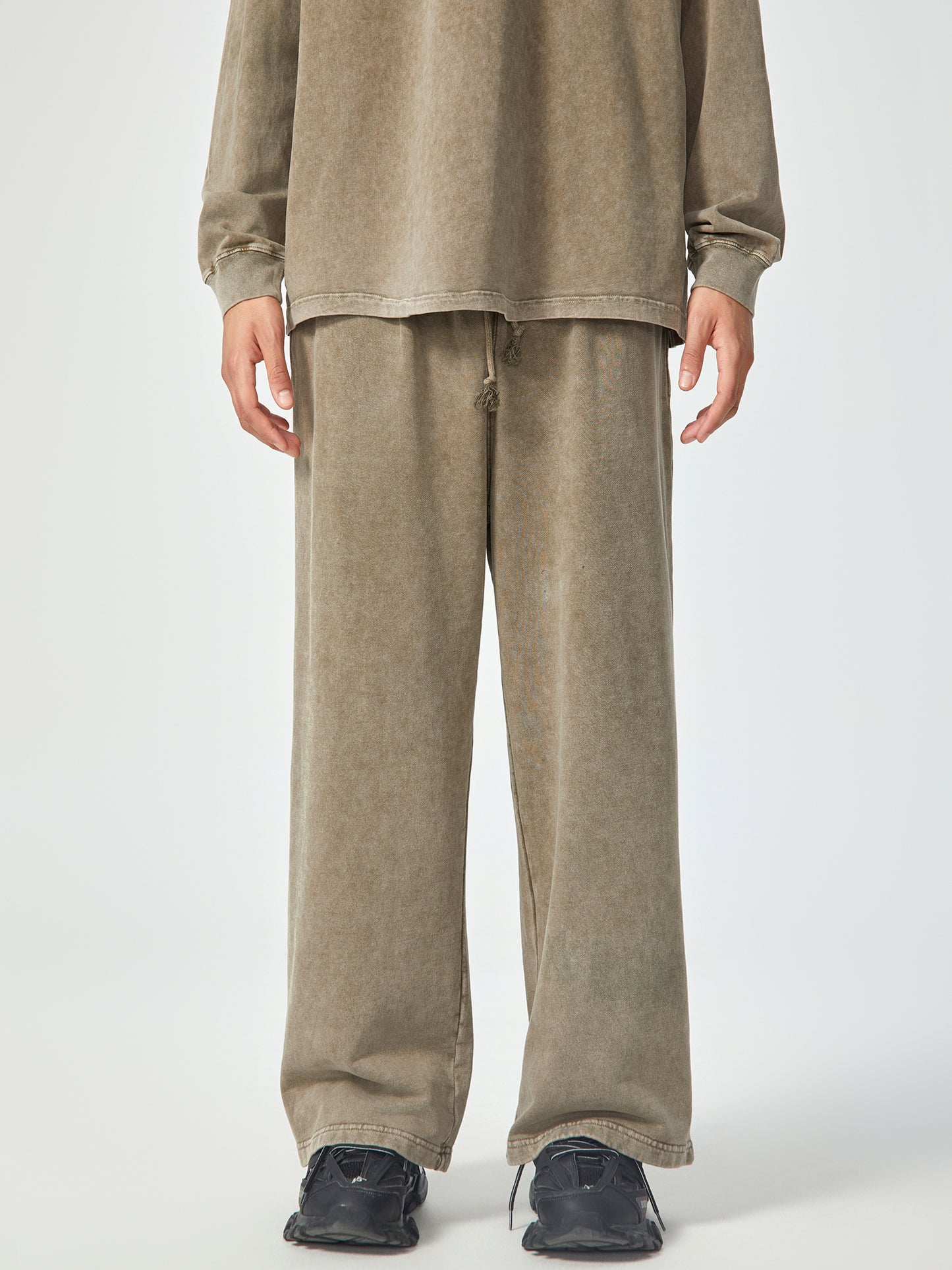 Acid Wash Straight Leg Pants