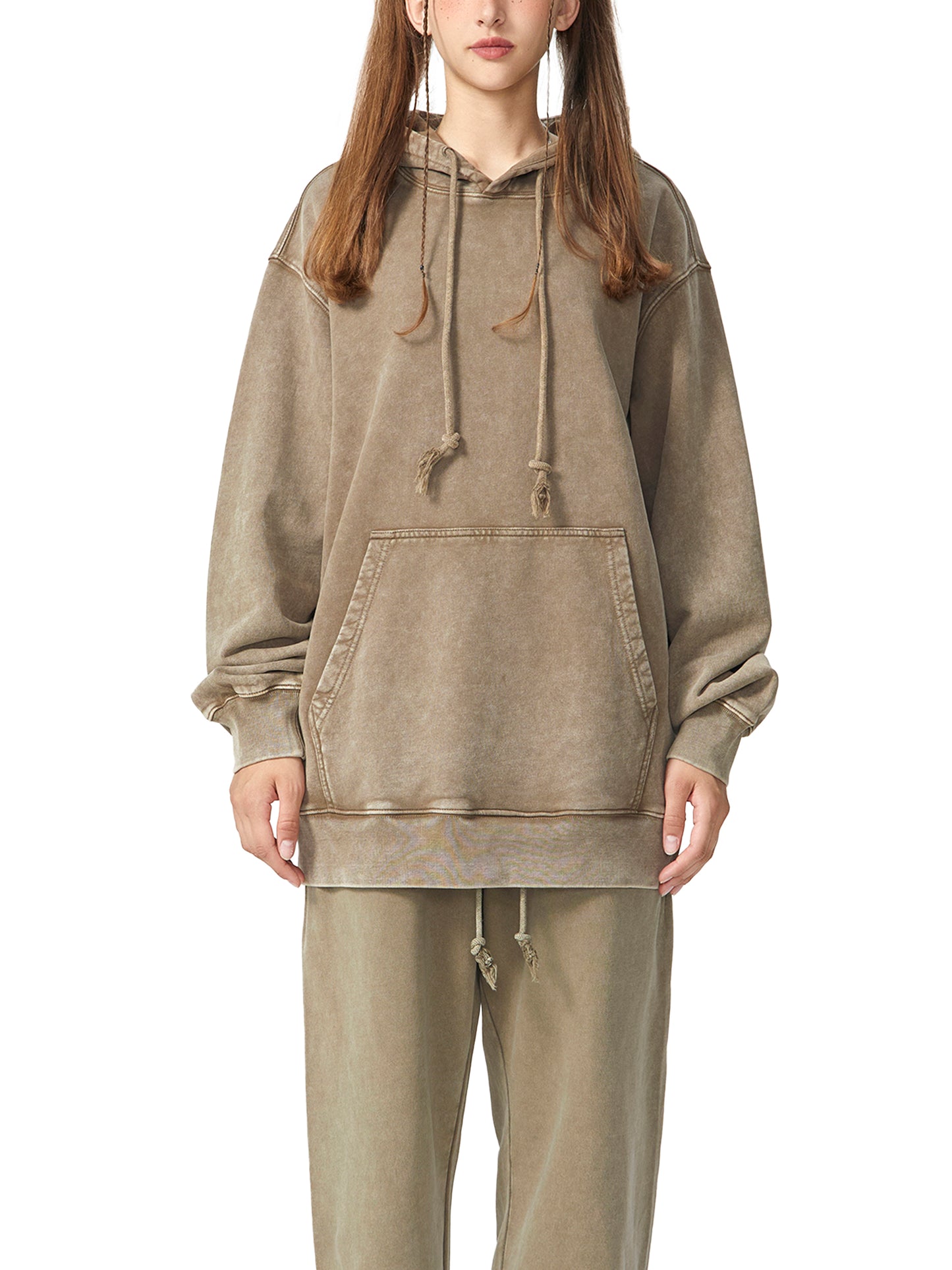 Heavyweight Pure Cotton Classic Snow Washed Hoodie