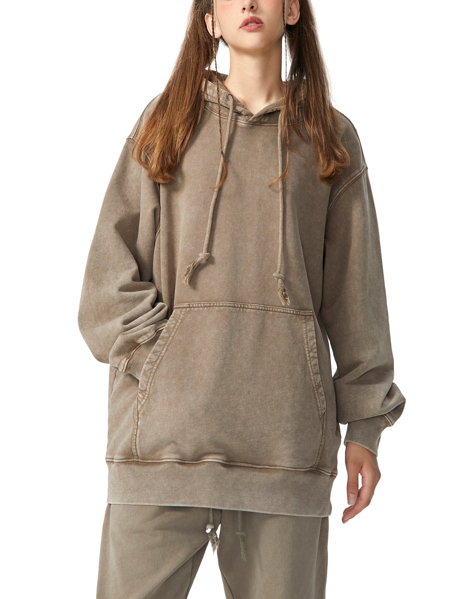 Heavyweight Pure Cotton Classic Snow Washed Hoodie