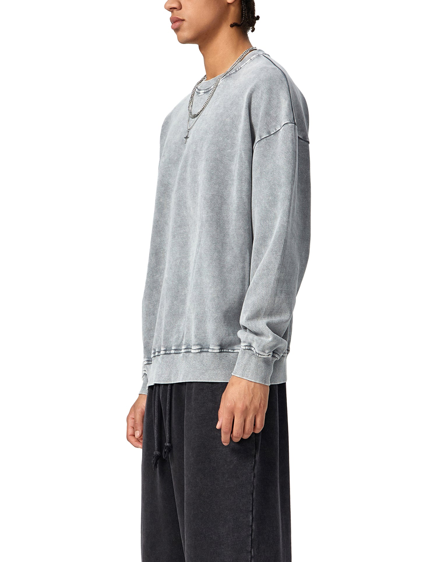 Acid Wash Oversize Sweatshirt