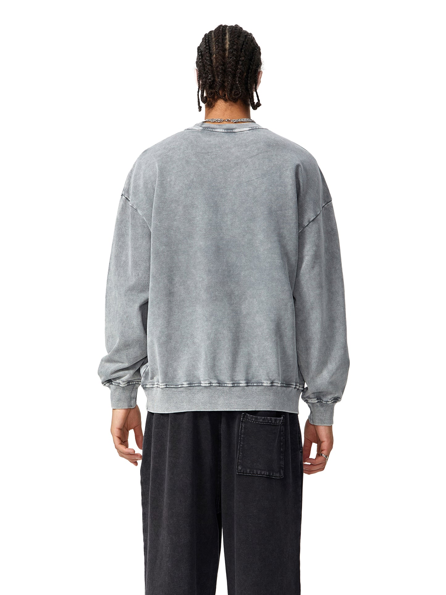 Acid Wash Oversize Sweatshirt