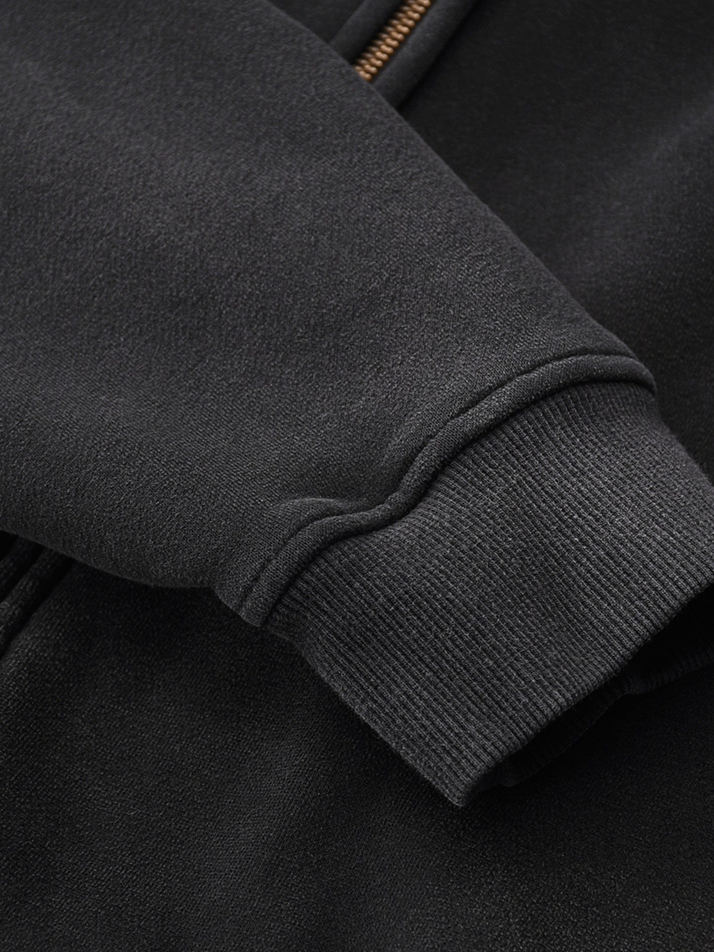 Sunfade Two-way Zipper Boxy Fleece Hoodie