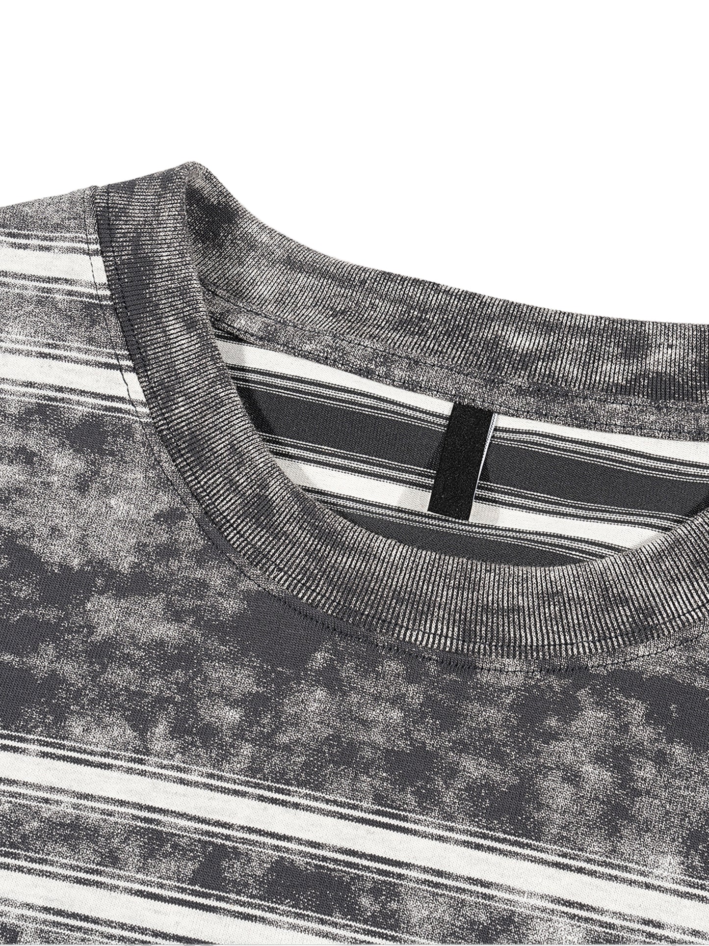 Snow Washed Stripe Boxy T-shirt