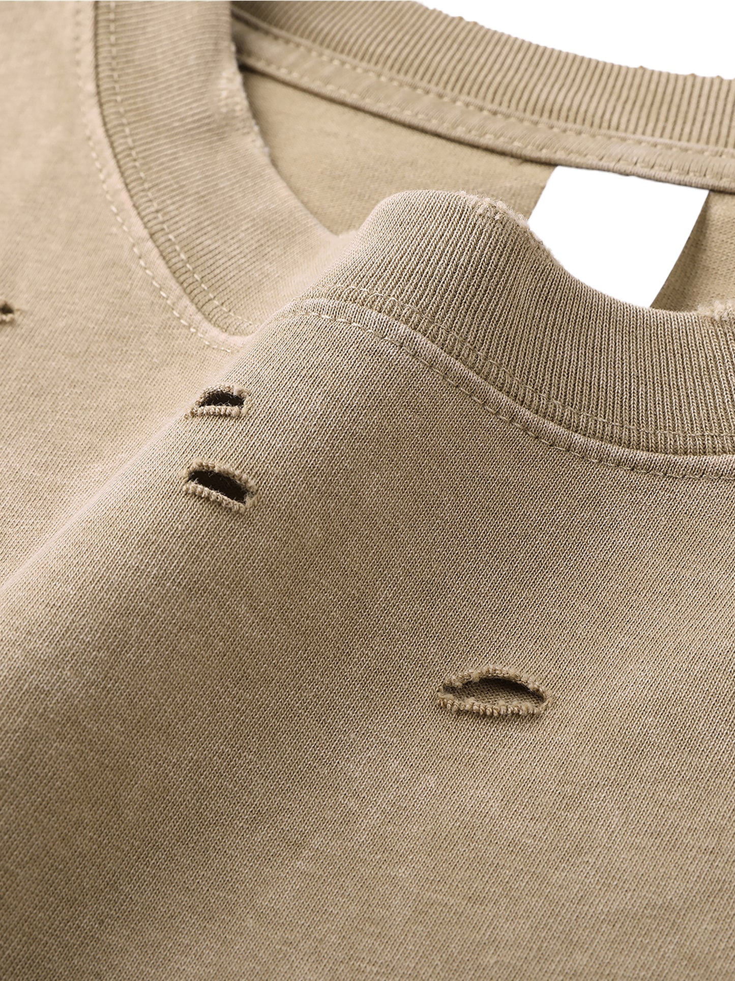 Heavyweight Snow Washed Hand-Frayed T-Shirt