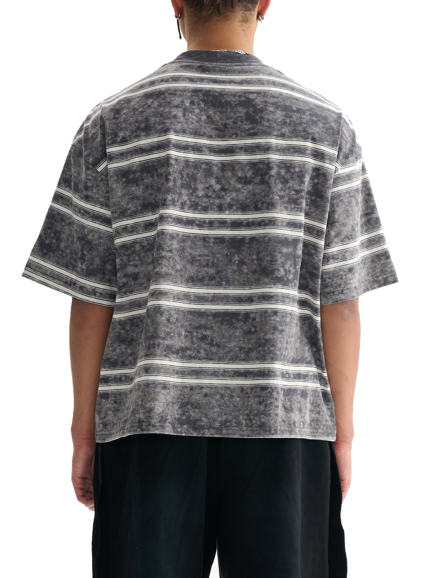 Snow Washed Stripe Boxy T-shirt