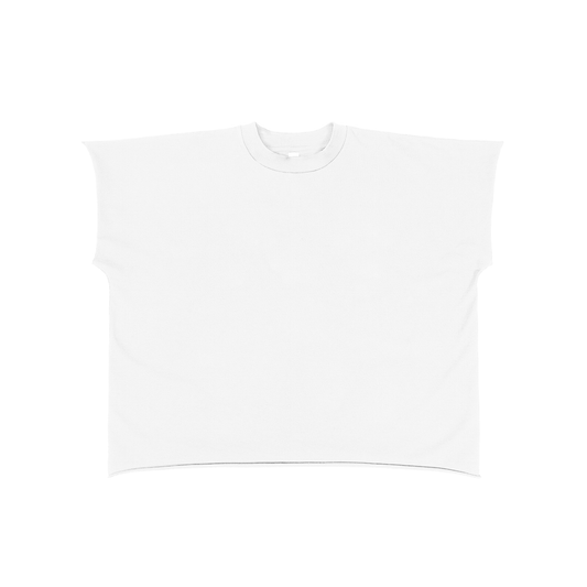 Raw Edge Boxy Non-Shrink T-Shirt