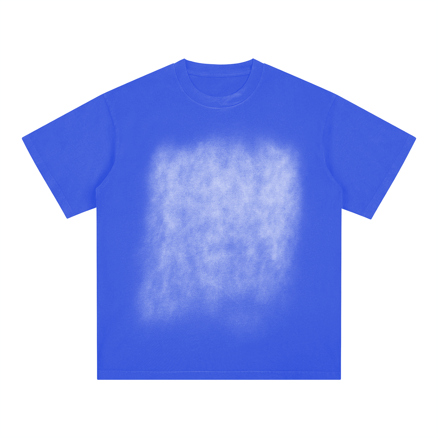 Square Patch Monkey Washed Drop Shoulder T-Shirt