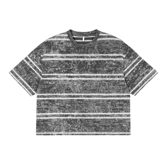 Snow Washed Stripe Boxy T-shirt