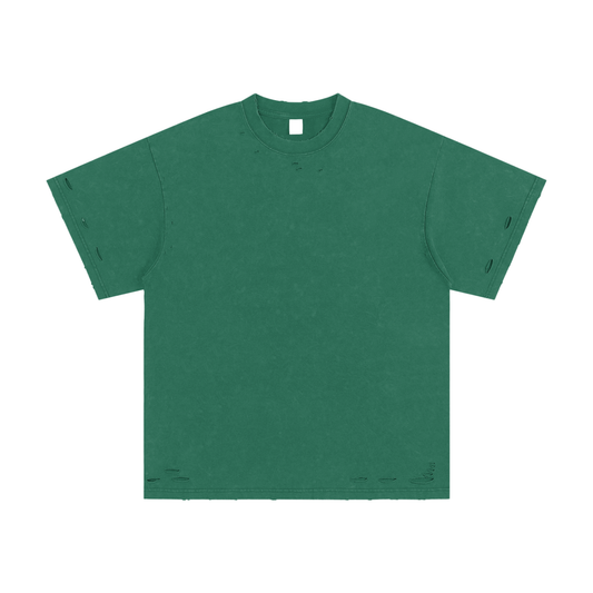 Heavyweight Snow Washed Hand-Frayed T-Shirt