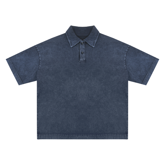 Heavyweight Snow-Washed Polo T-Shirt