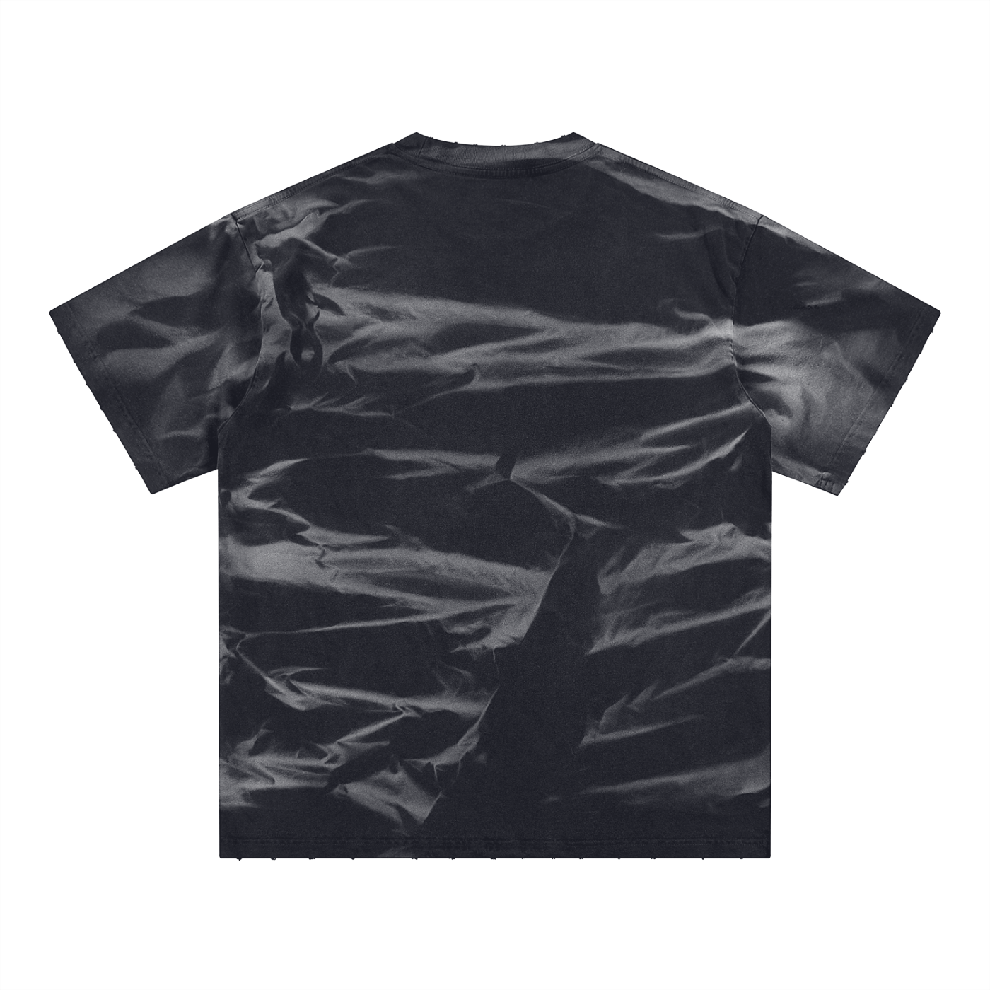 Irregular Stripe Frayed Monkey Washed T-Shirt