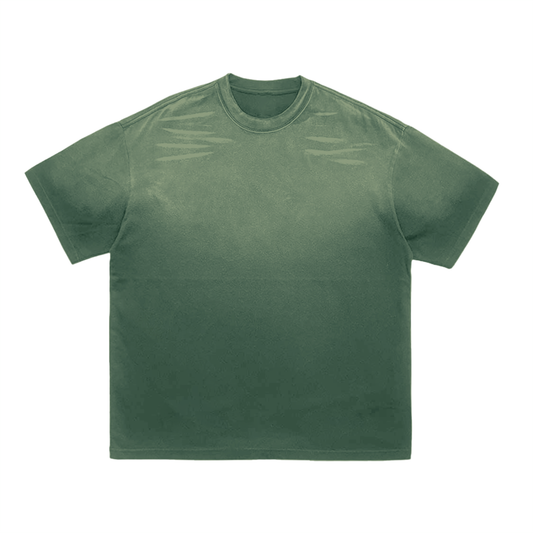 Vintage Washed Tiger Stripes Dyed Gradient T-Shirt