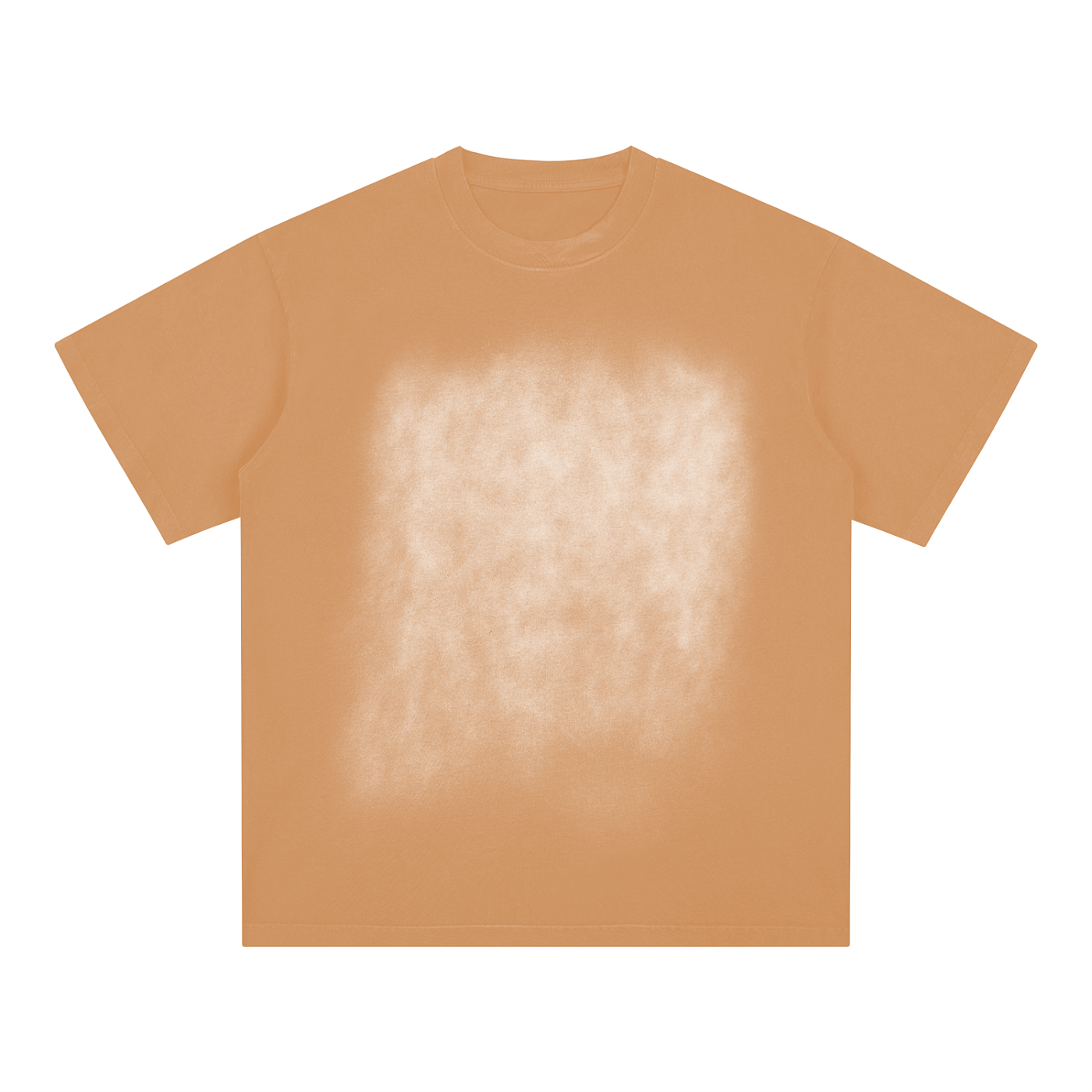 Square Patch Monkey Washed Drop Shoulder T-Shirt
