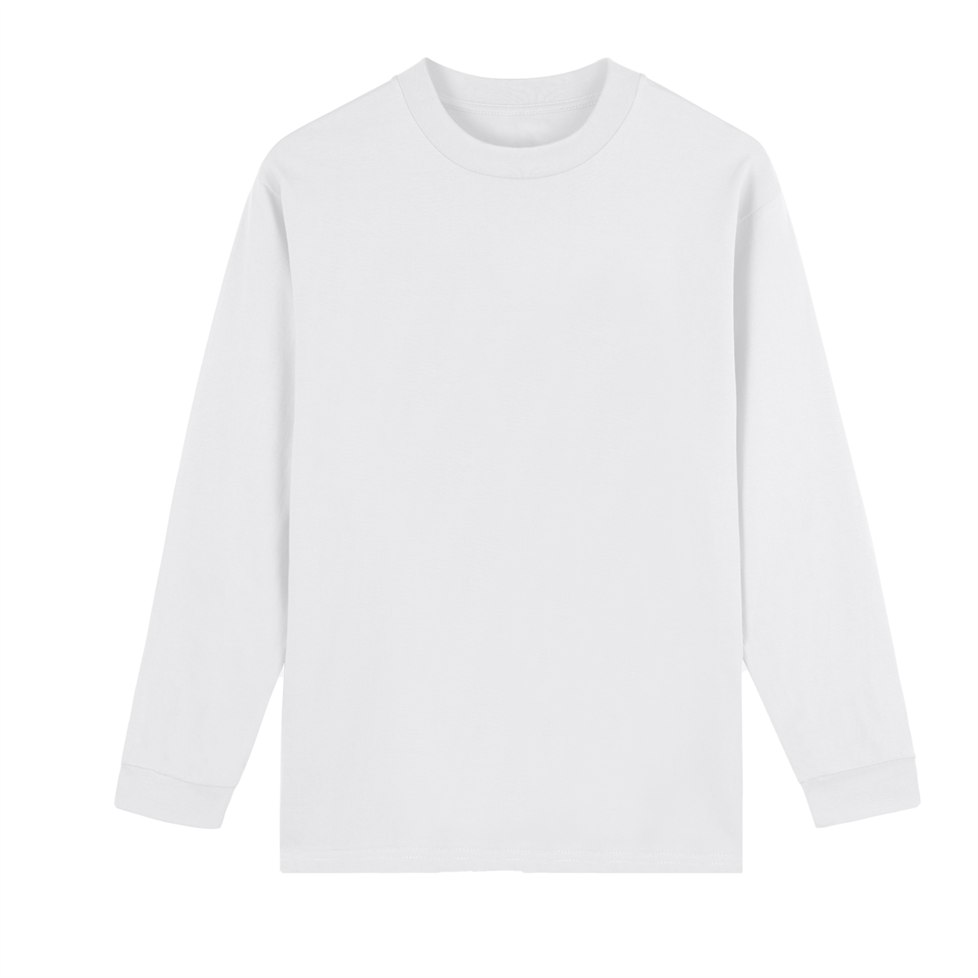 Unisex Crew Neck Drop Shoulder Long Sleeve Shirt