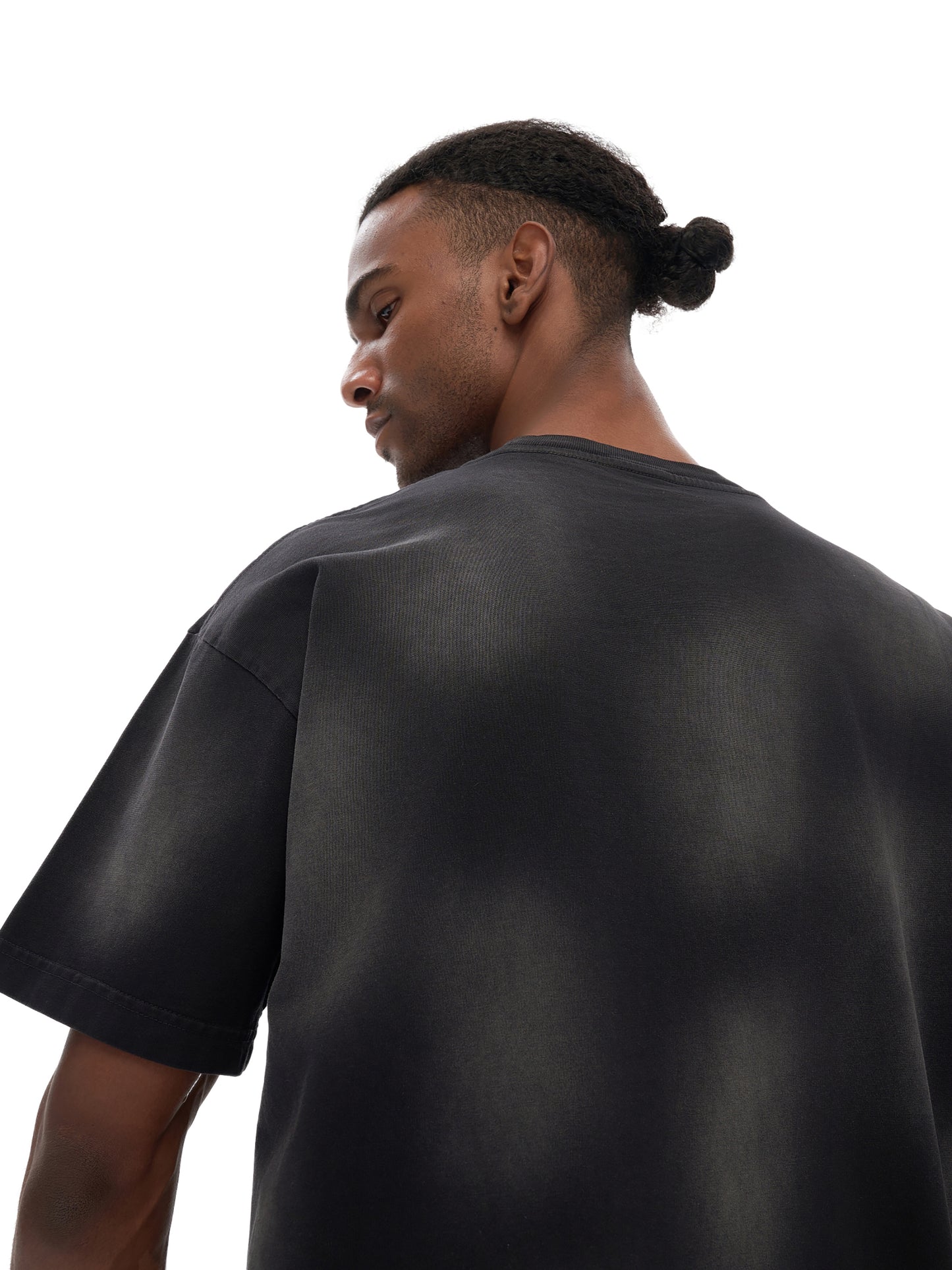 Monkey Washed Dotted Drop Shoulder T-Shirt