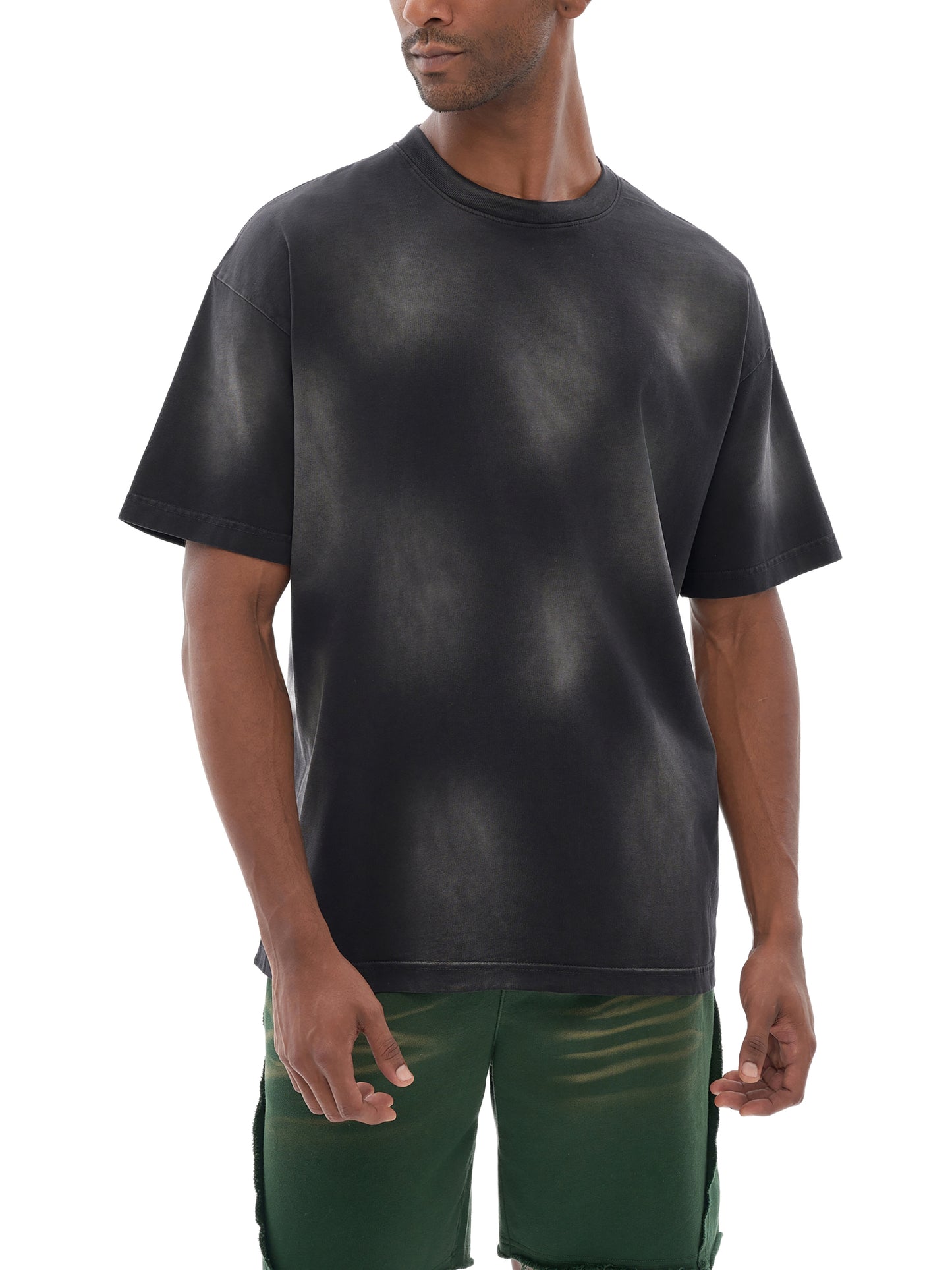 Monkey Washed Dotted Drop Shoulder T-Shirt