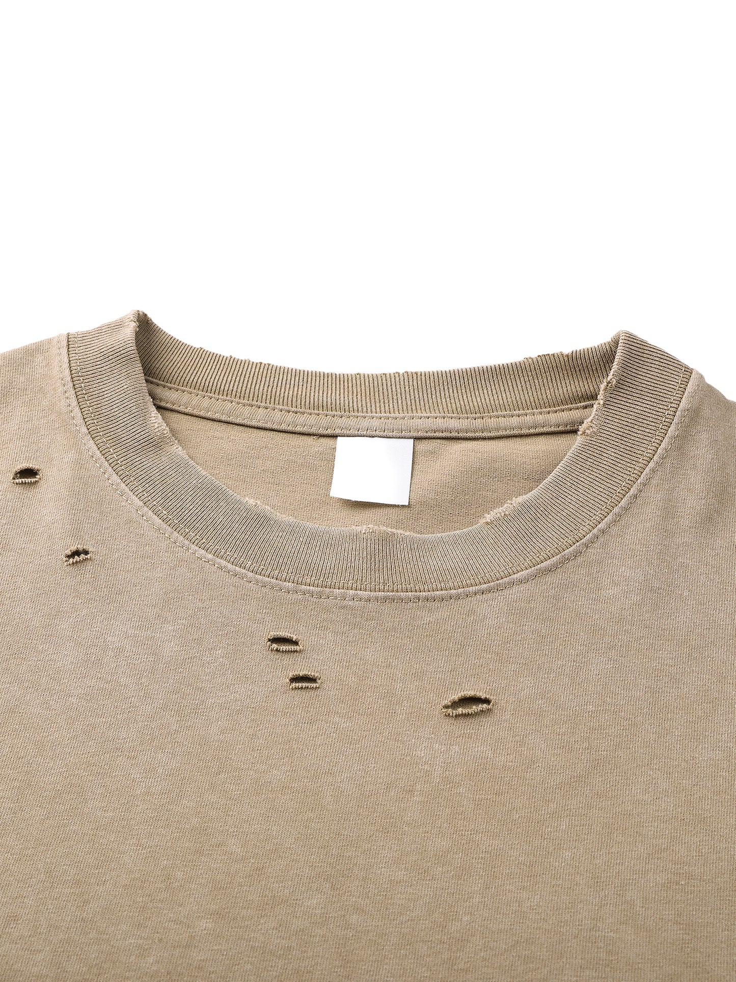 Heavyweight Snow Washed Hand-Frayed T-Shirt